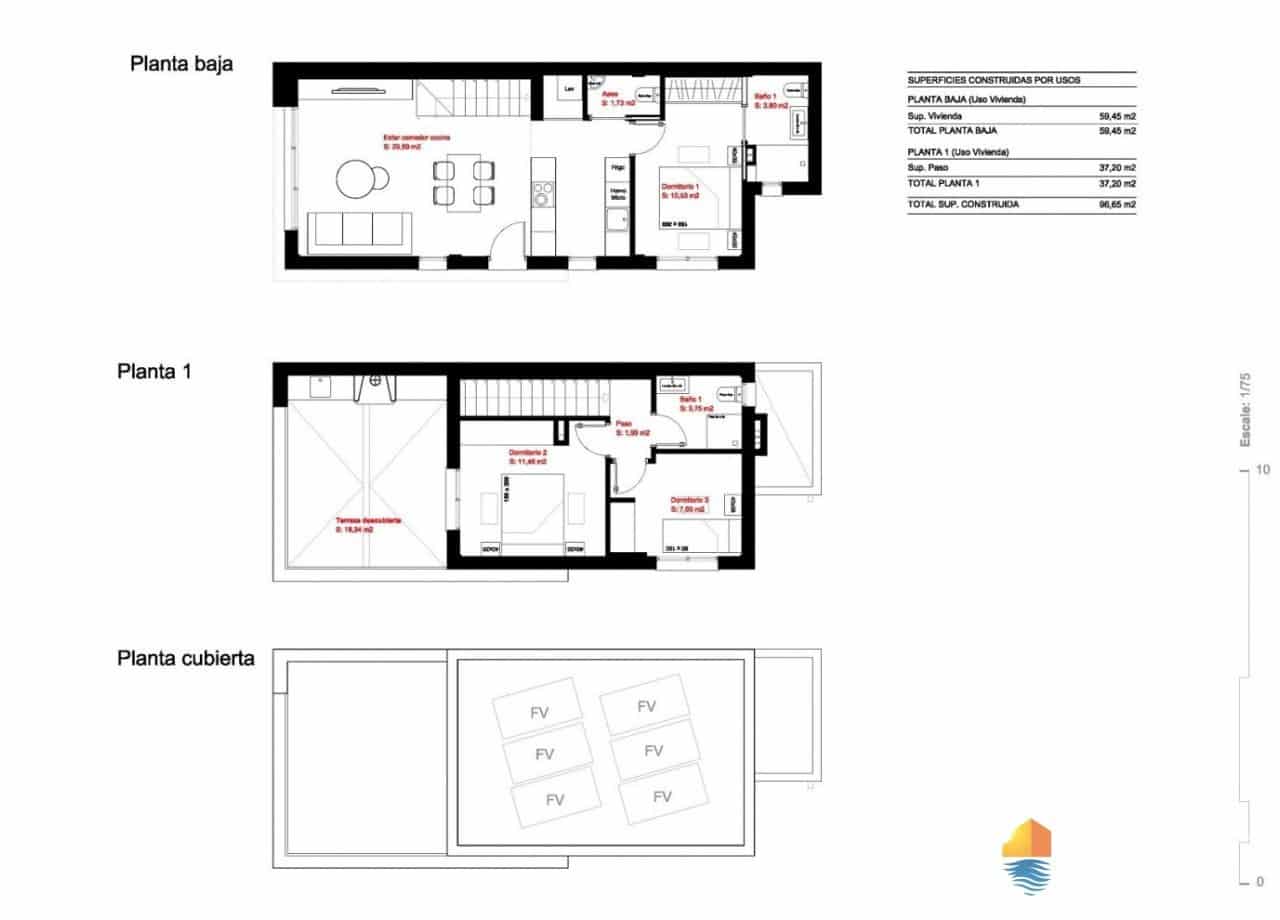 3 sovrum Villa till salu i Daya Nueva med pool - 299 000 € (Ref: 7552837)