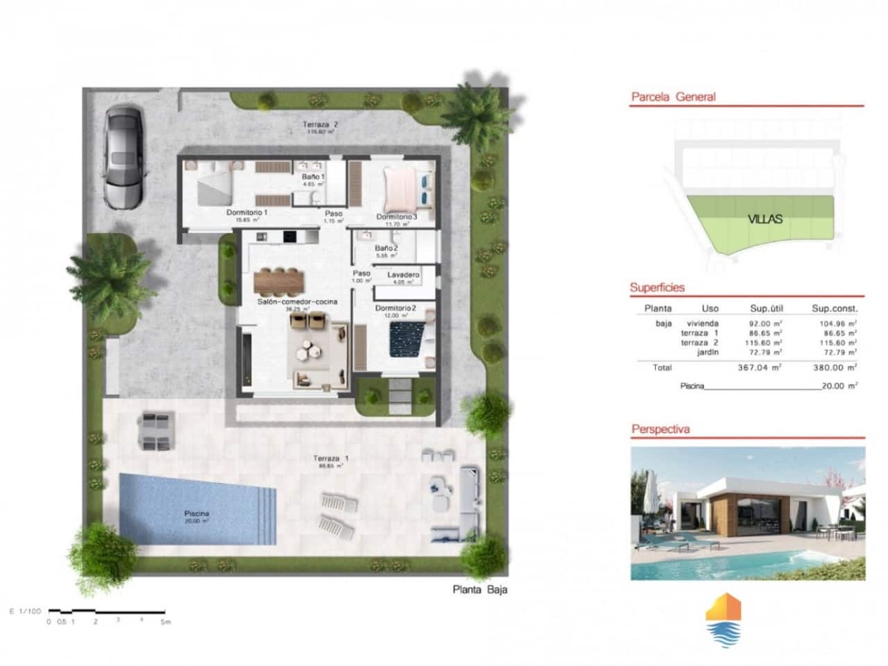 3 sovrum Villa till salu i Banos y Mendigo med pool - 465 900 € (Ref: 7558681)