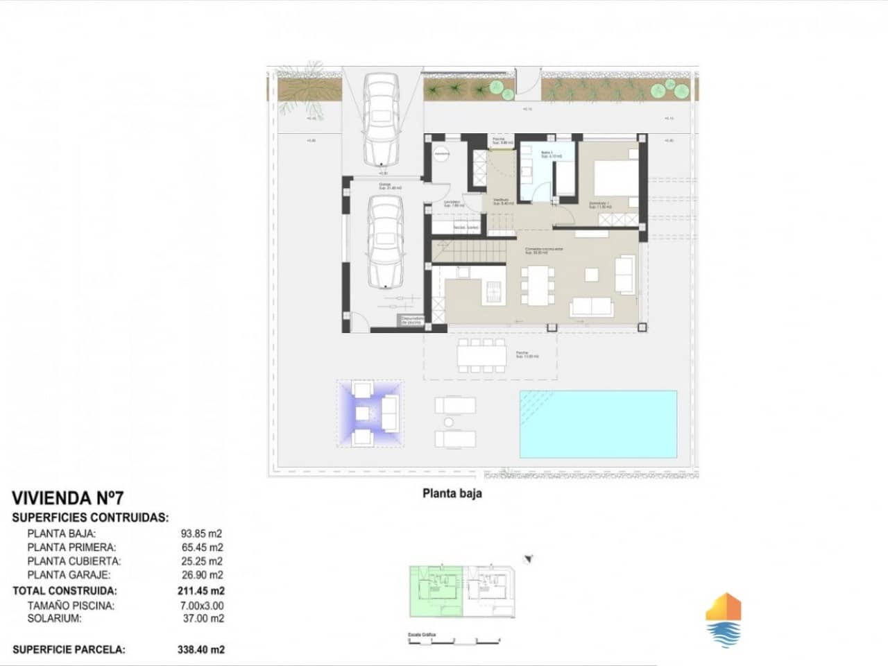 Chalet de 3 habitaciones en Pilar de la Horadada en venta con piscina - 1.795.000 € (Ref: 7558769)