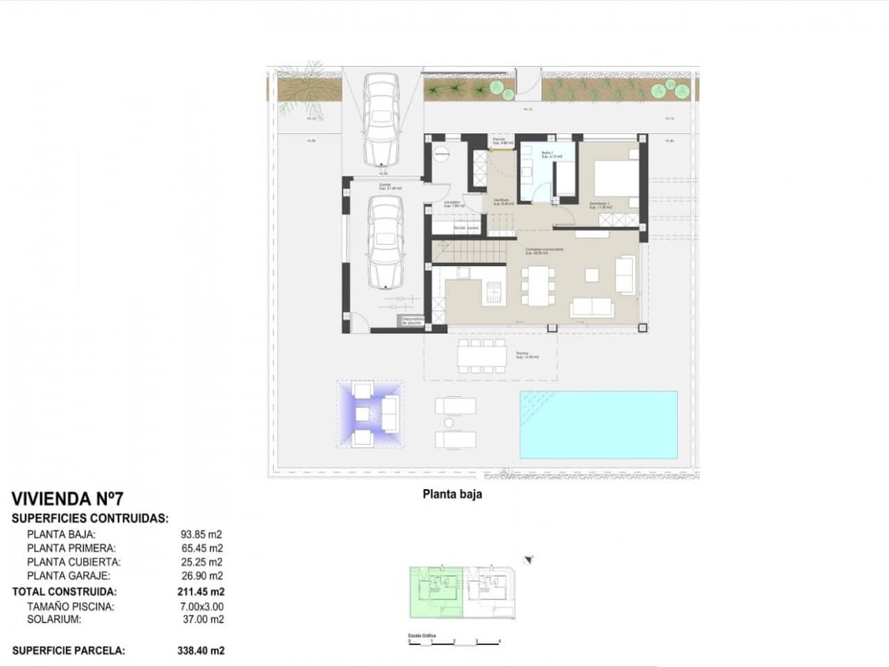 Chalet de 3 habitaciones en Pilar de la Horadada en venta con piscina - 1.795.000 € (Ref: 7558769)