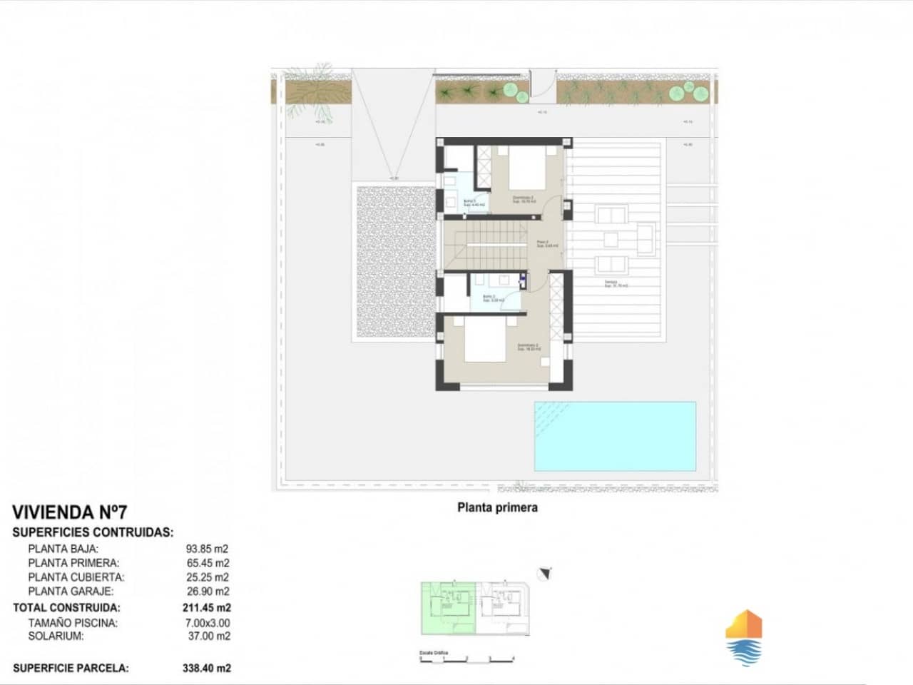 Chalet de 3 habitaciones en Pilar de la Horadada en venta con piscina - 1.795.000 € (Ref: 7558769)