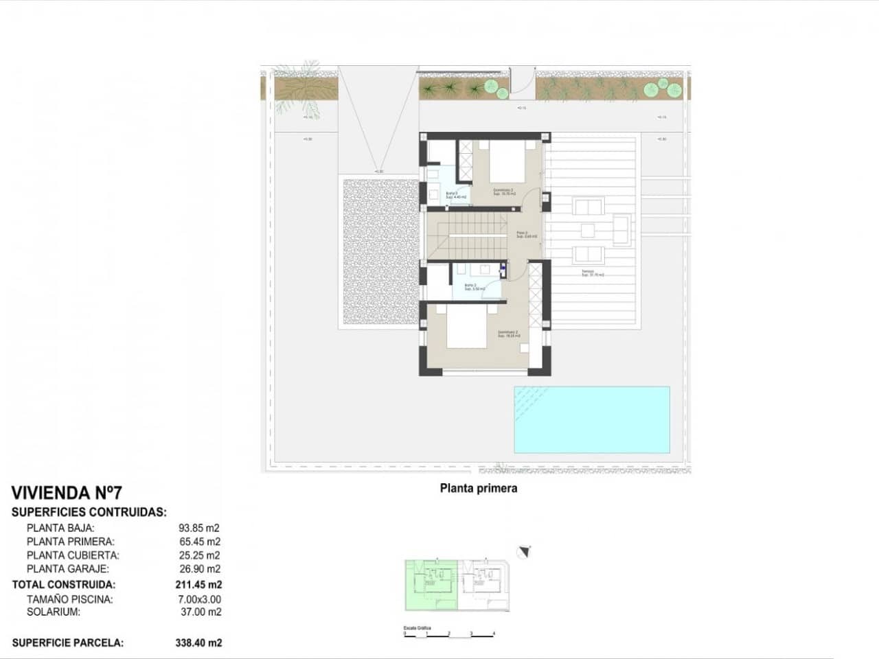 Chalet de 3 habitaciones en Pilar de la Horadada en venta con piscina - 1.795.000 € (Ref: 7558769)