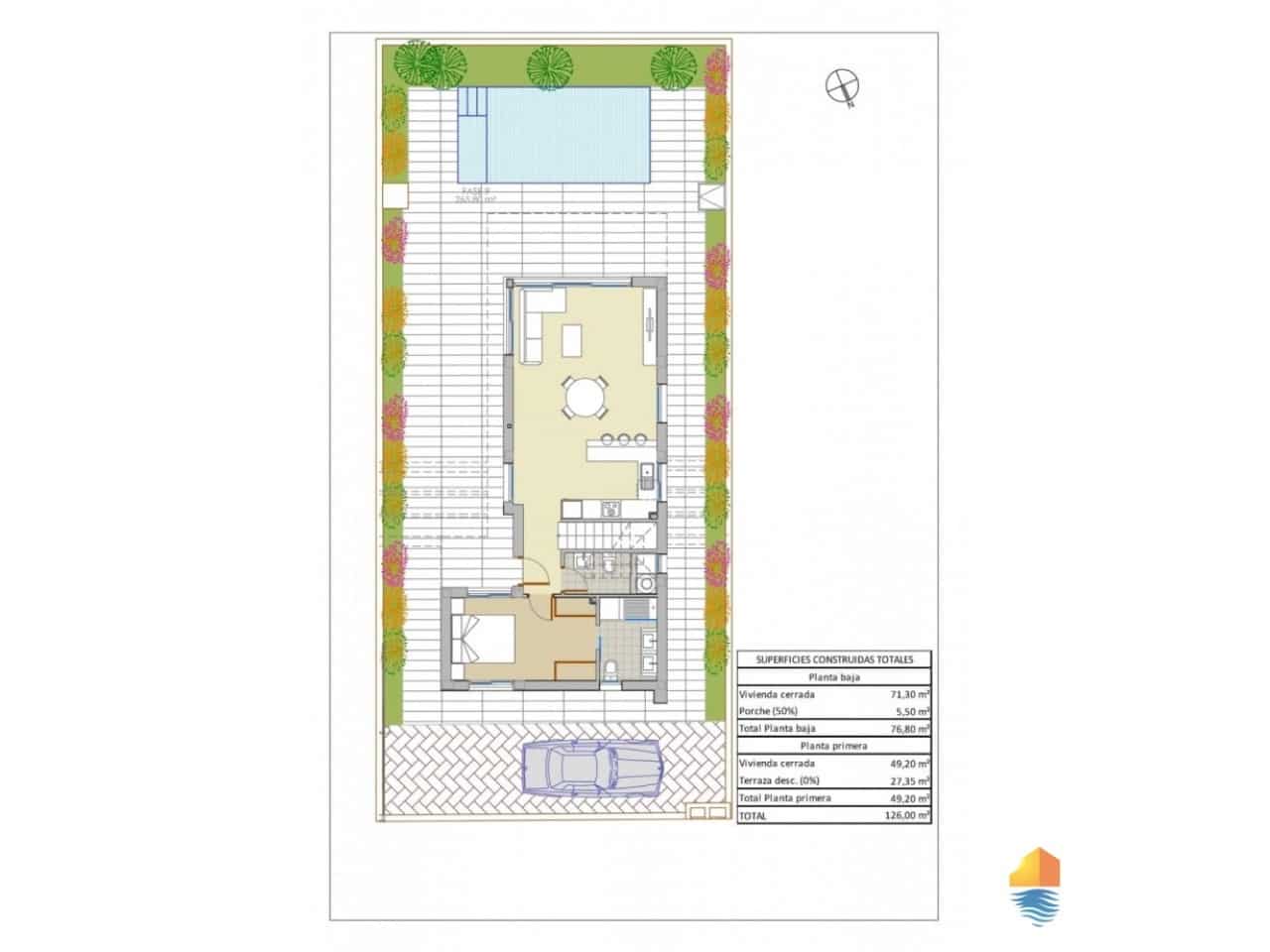3 sovrum Villa till salu i Pilar de la Horadada med pool - 460 000 € (Ref: 7561704)