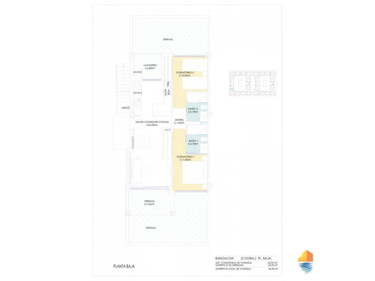 2 bedroom Villa for sale in Los Balcones with pool - € 275,000 (Ref: 7561711)