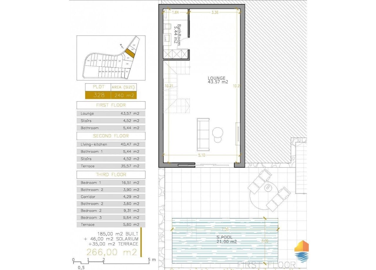 3 sypialnia Willa na sprzedaż w Orihuela Costa z basenem - 549 900 € (Ref: 7710129)