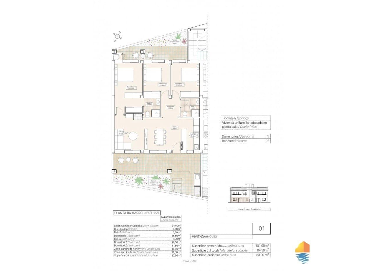 3 sovrum Villa till salu i Hondon de las Nieves - 198 000 € (Ref: 7716772)