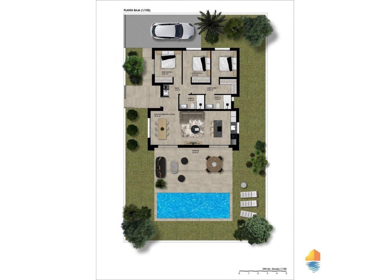 3 sovrum Villa till salu i Hondon de las Nieves med pool - 325 900 € (Ref: 7760794)