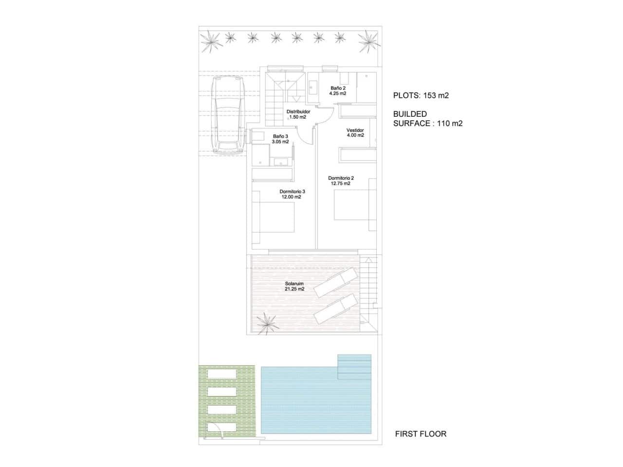 3 sovrum Villa till salu i San Javier med pool - 385 000 € (Ref: 8515320)