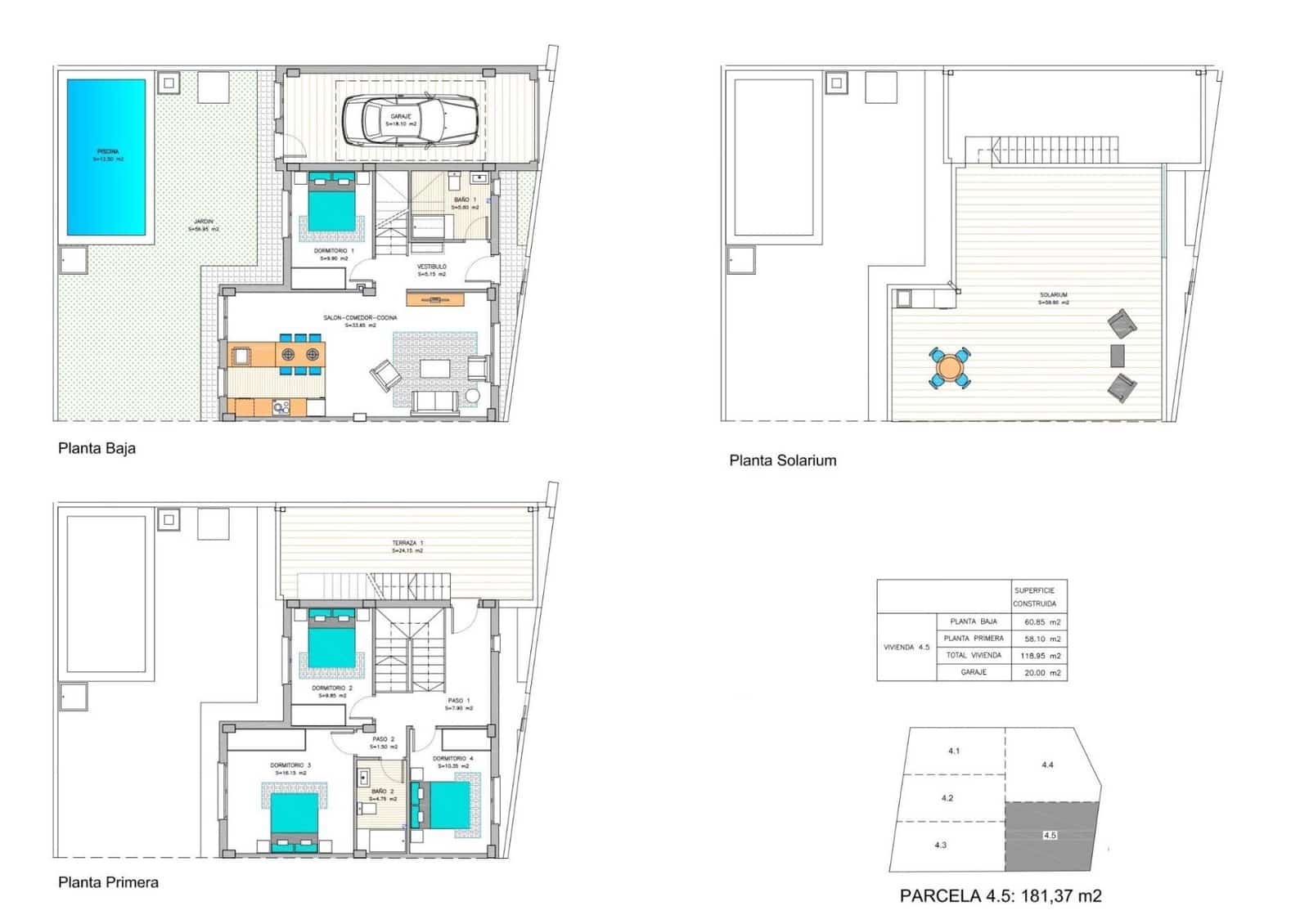 3 slaapkamer Villa te koop in Los Belones met zwembad - € 355.000 (Ref: 8515429)