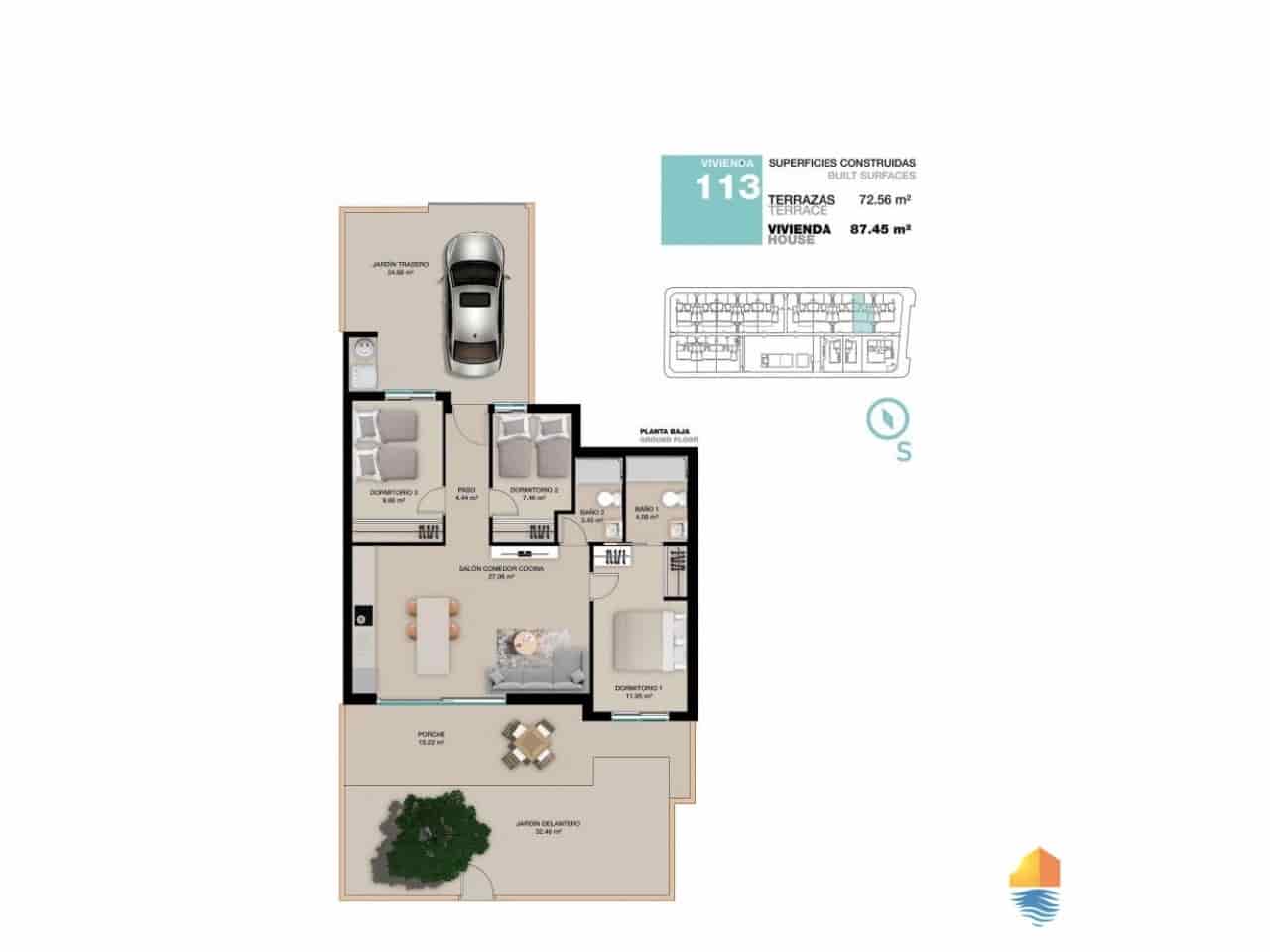 3 bedroom Villa for sale in Torre de la Horadada with pool - € 380,000 (Ref: 8515435)