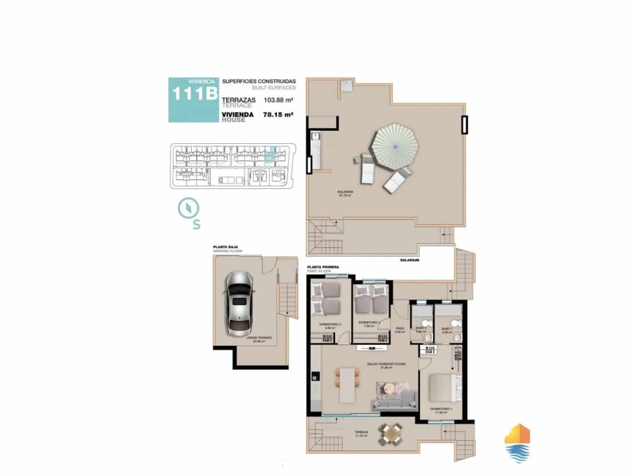 3 makuuhuone Huvila myytävänä paikassa Torre de la Horadada mukana uima-altaan - 385 000 € (Ref: 8515436)