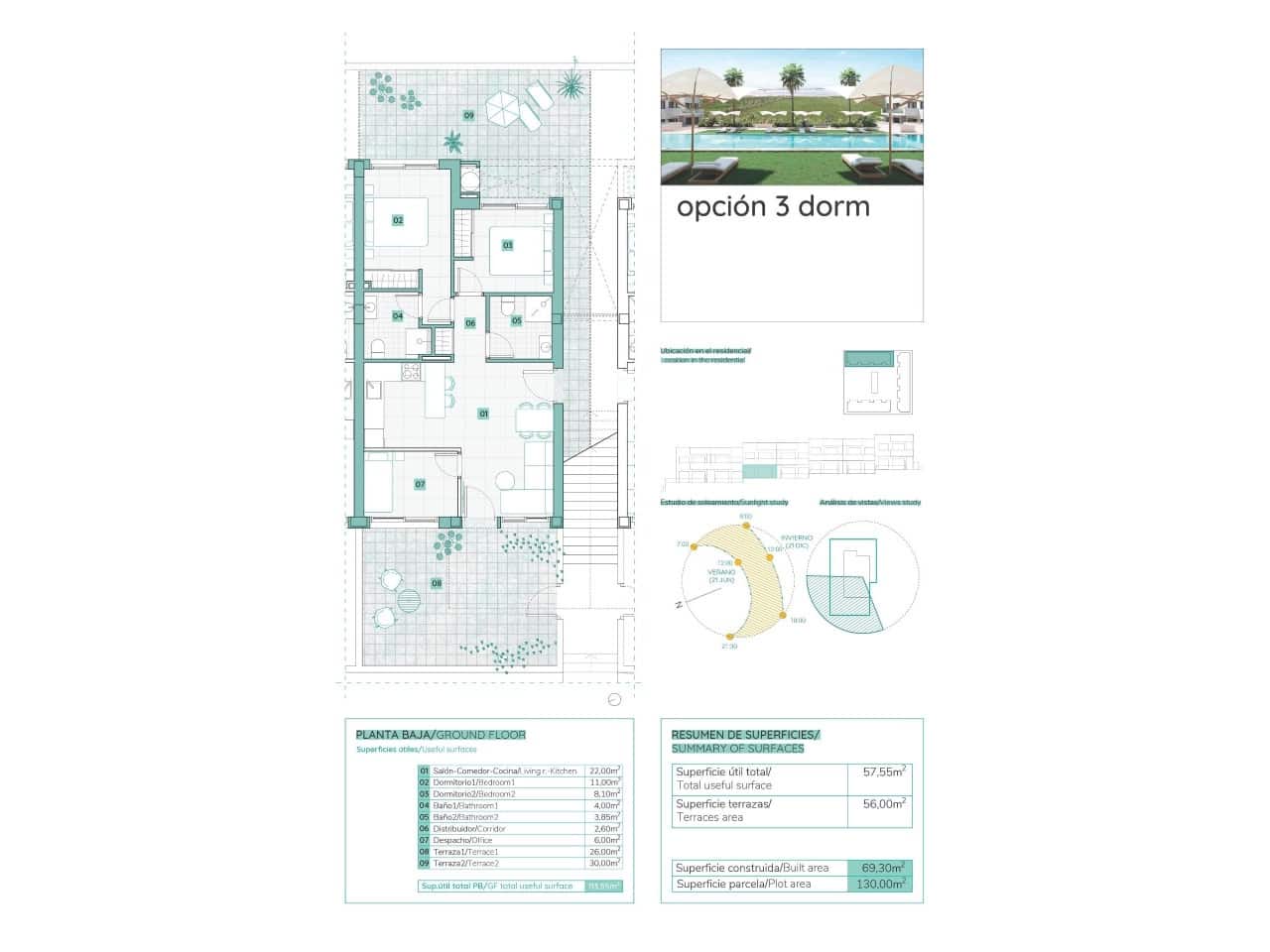 3 sovrum Villa till salu i Los Balcones med pool - 305 900 € (Ref: 8515439)