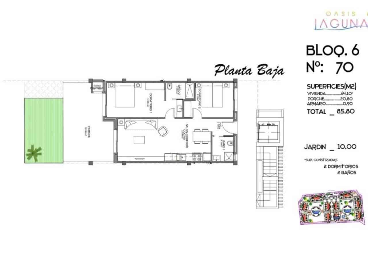 2 sovrum Lägenhet till salu i El Raso med pool - 225 000 € (Ref: 8515460)