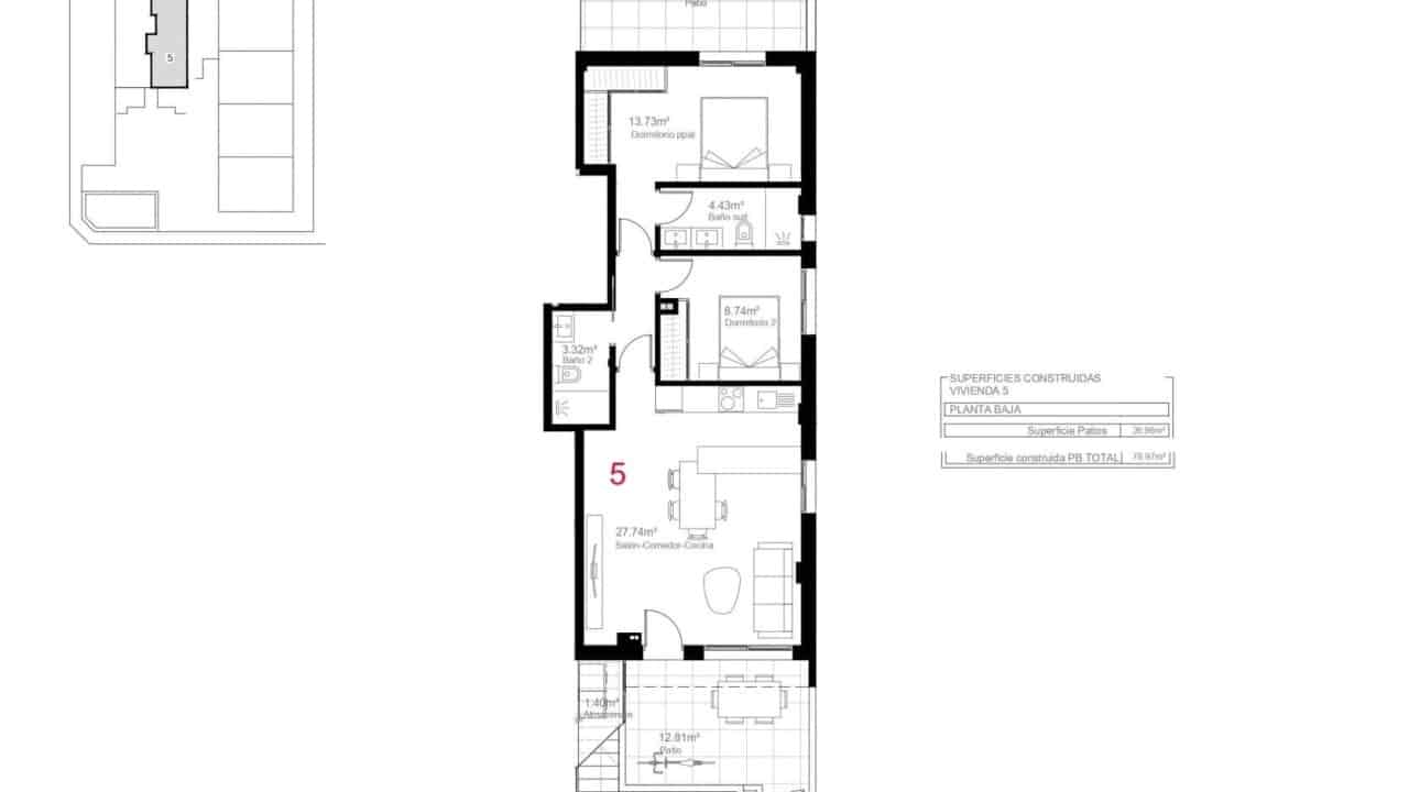 2 sovrum Villa till salu i Pilar de la Horadada med pool - 269 900 € (Ref: 8549152)