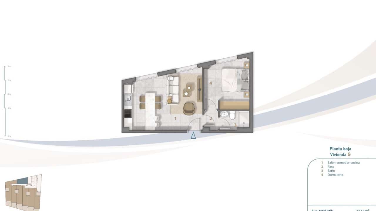 1 sovrum Lägenhet till salu i Lo Pagan med pool - 240 000 € (Ref: 8561308)