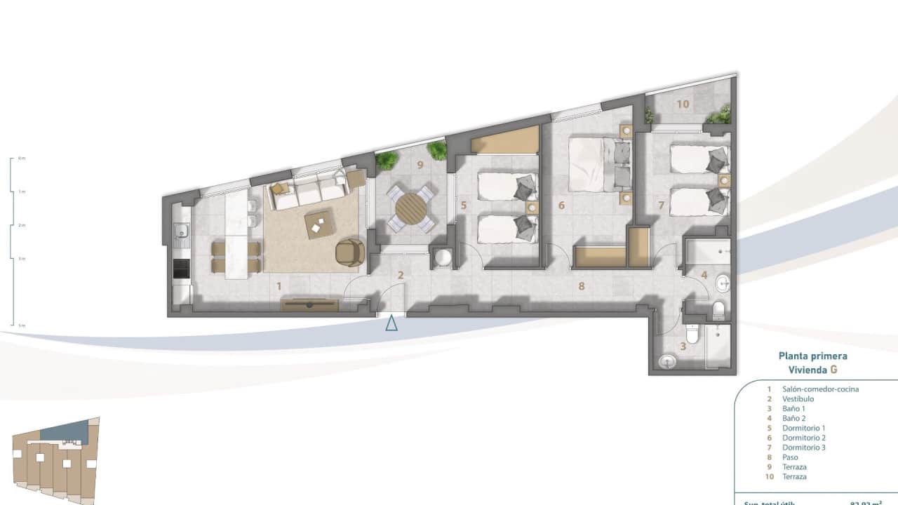 3 sovrum Lägenhet till salu i Lo Pagan med pool - 400 000 € (Ref: 8564670)