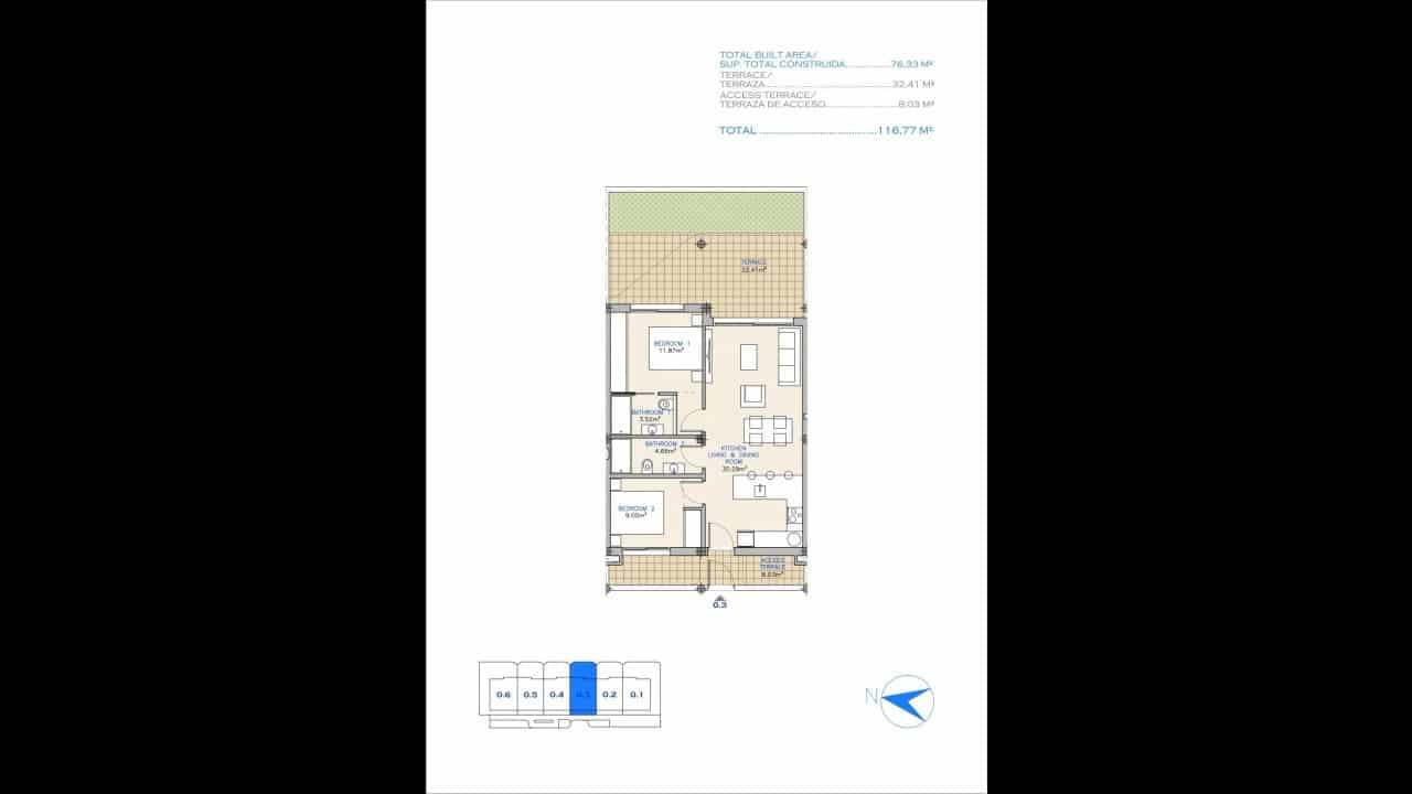 2 sovrum Lägenhet till salu i Los Alcazares med pool - 265 000 € (Ref: 8572337)