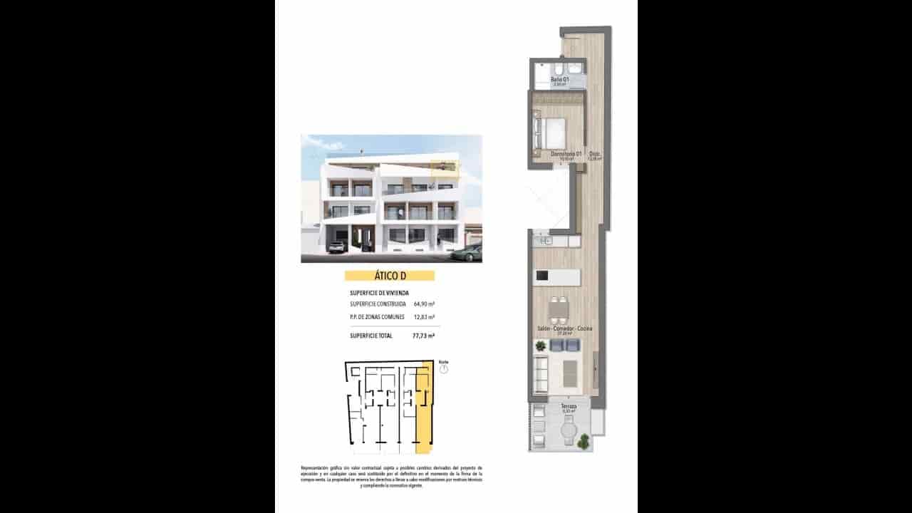 2 Zimmer Apartment zu verkaufen in Torrevieja mit Pool - 388.000 € (Ref: 8594933)