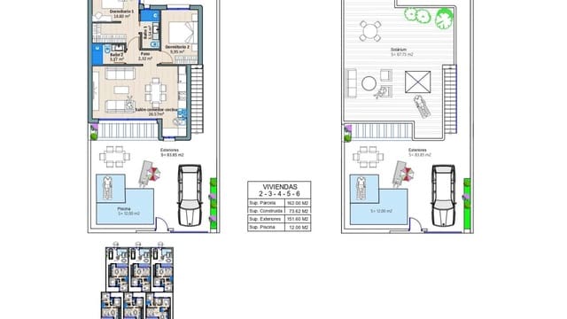 2 chambre Villa/Maison à vendre à Torre-Pacheco avec piscine - 264 900 € (Ref: 8662203)