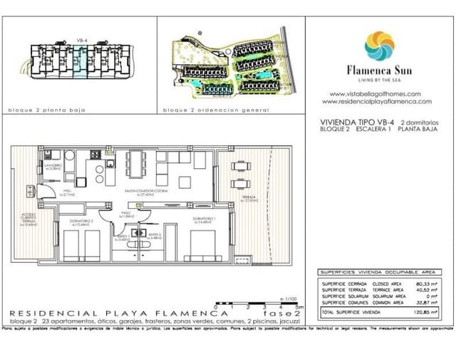 2 slaapkamer Appartement te koop in Playa Flamenca, Orihuela met zwembad - € 420.000 (Ref: 9233224)