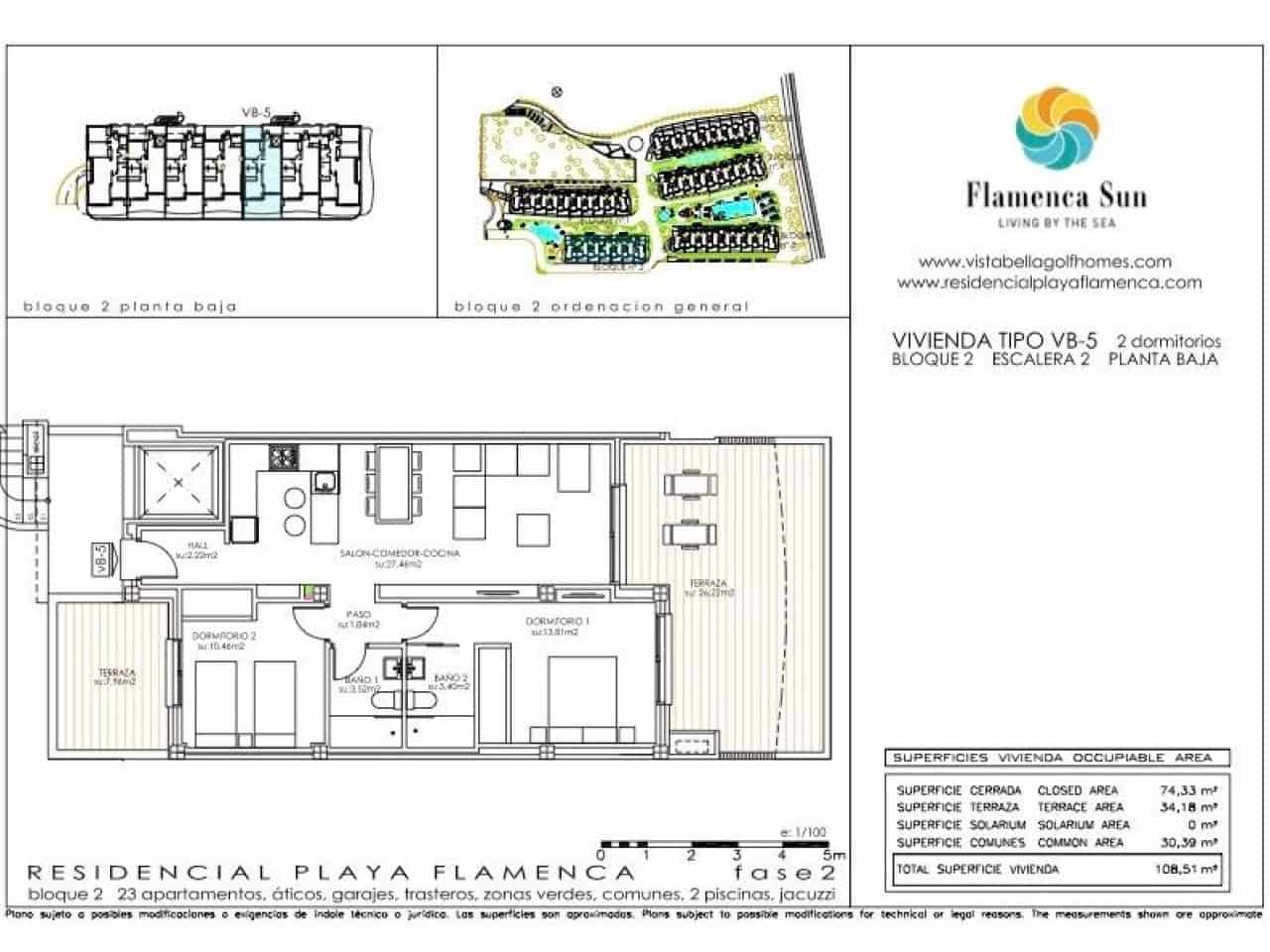 2 slaapkamer Appartement te koop in Playa Flamenca met zwembad - € 399.000 (Ref: 9233225)