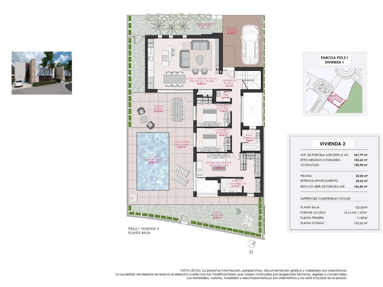 3 bedroom Villa for sale in Torre-Pacheco with pool - € 790,000 (Ref: 9233284)