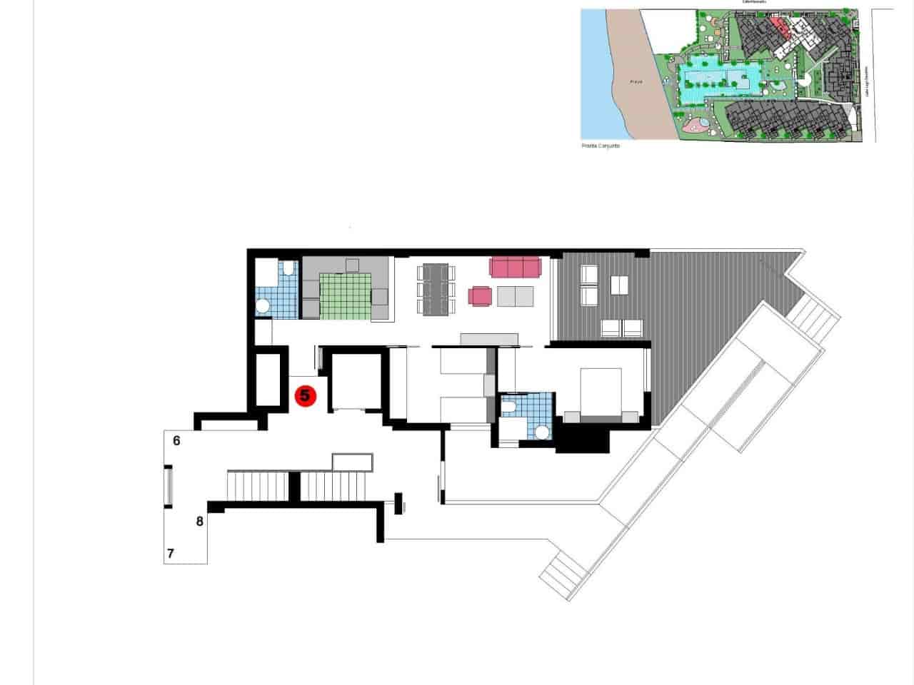 2 soveværelse Lejlighed til salg i Denia med swimmingpool - € 355.000 (Ref: 9233288)