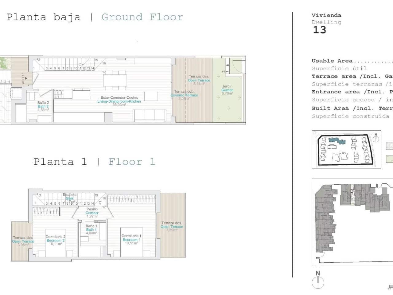 2 chambre Maison de Ville à vendre à El Vergel / Verger avec piscine garage - 369 000 € (Ref: 9233289)