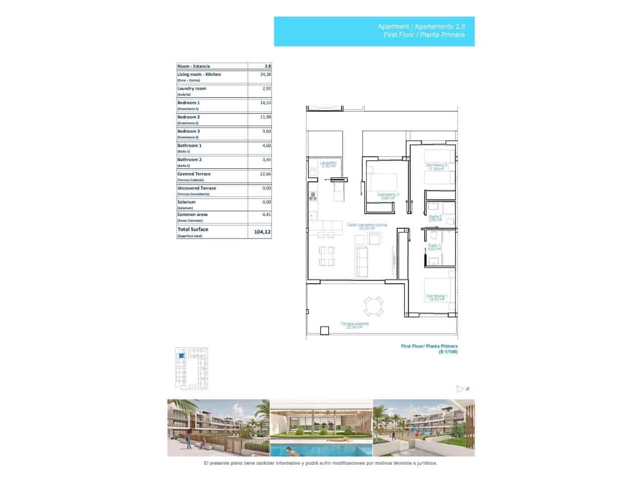 3 chambre Appartement à vendre à Pilar de la Horadada avec piscine - 398 900 € (Ref: 9233295)