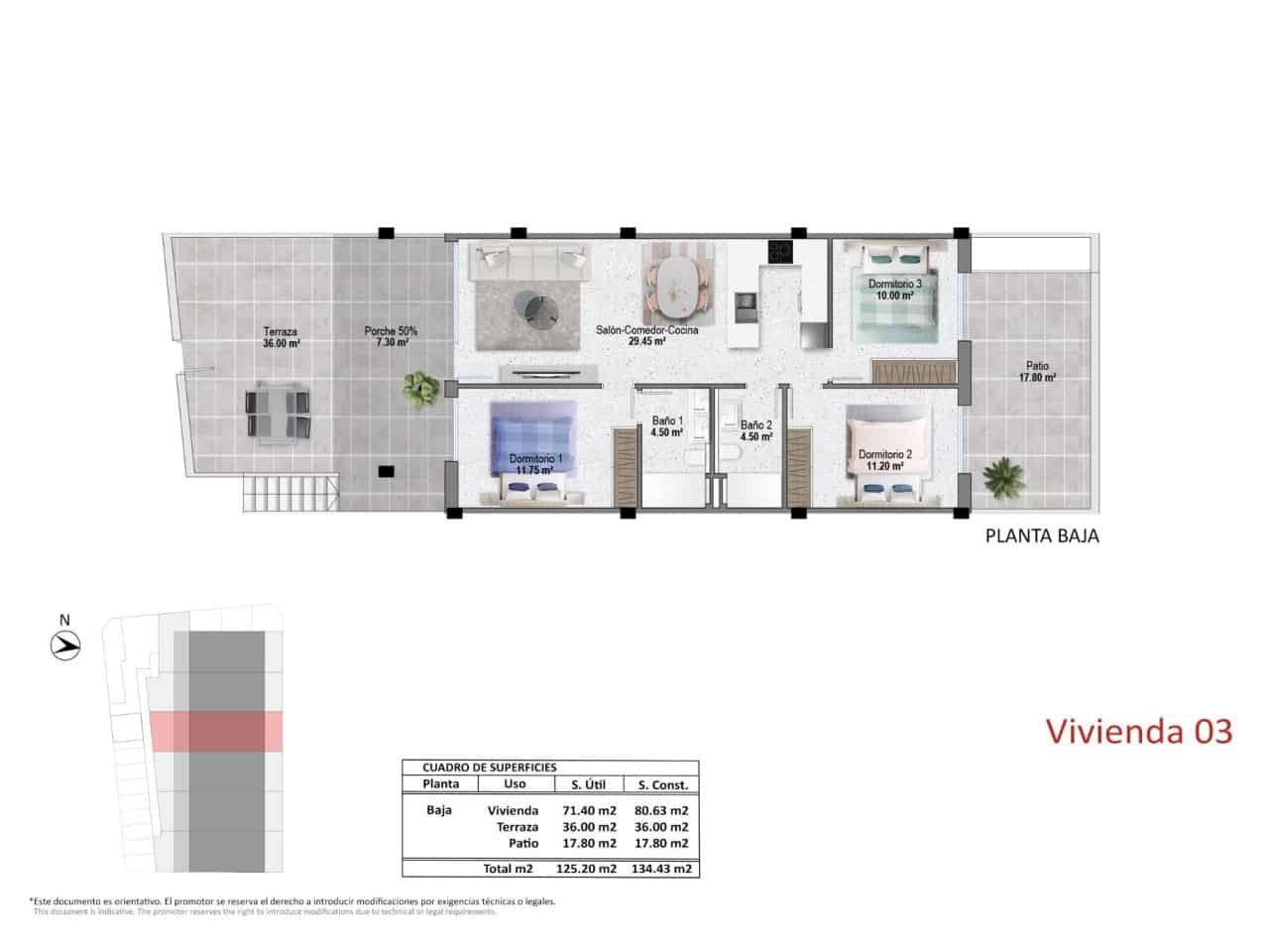 3 sovrum Villa till salu i Pilar de la Horadada med pool - 289 900 € (Ref: 9233299)