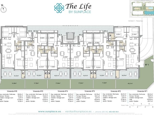 2 Zimmer Apartment zu verkaufen in Pilar de la Horadada ciudad, Pilar de la Horadada mit Pool - 299.000 € (Ref: 9233346)