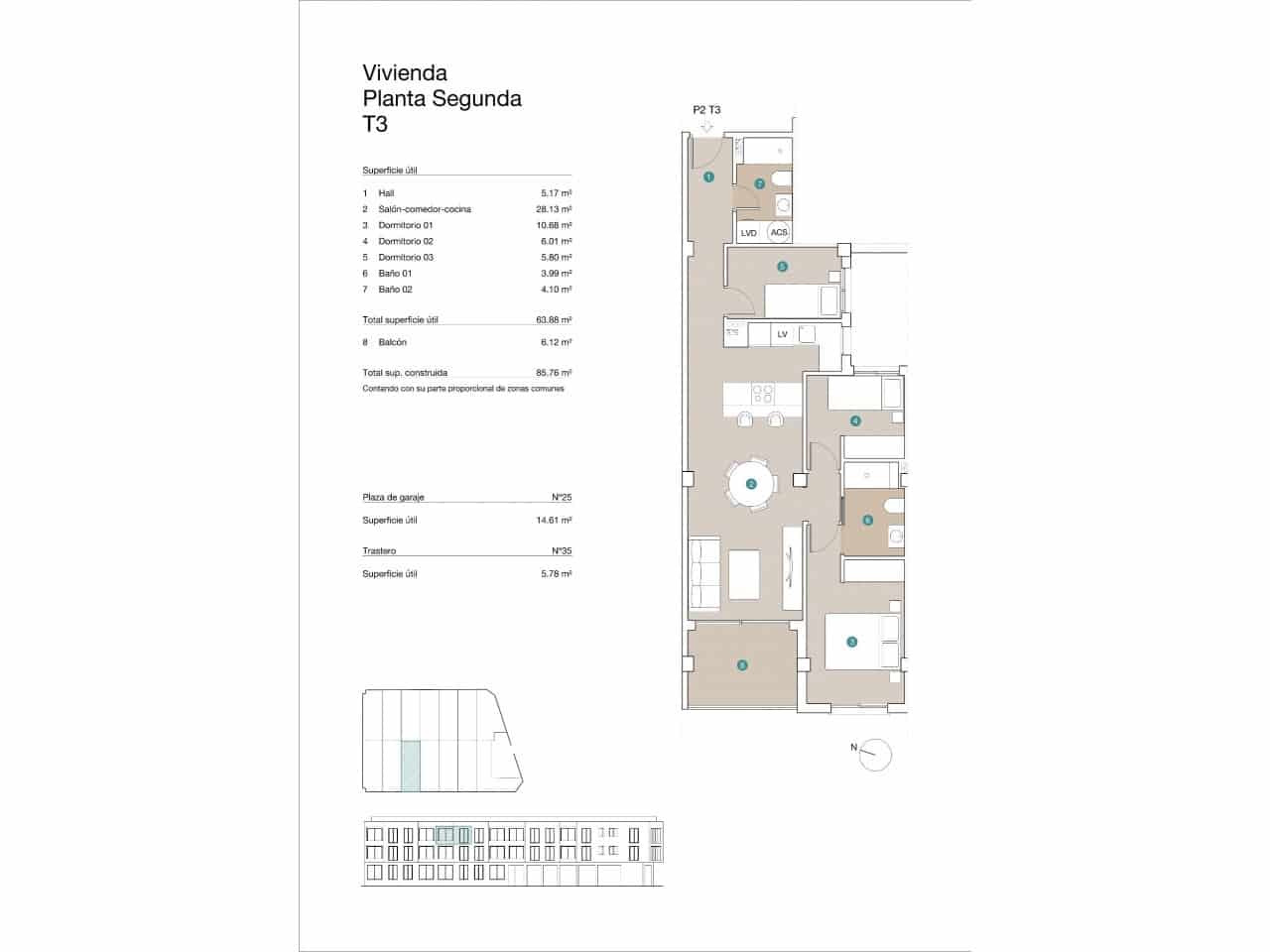 3 slaapkamer Appartement te koop in Jacarilla met zwembad - € 187.000 (Ref: 9233357)