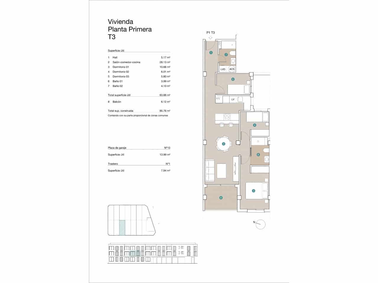 3 makuuhuone Huoneisto myytävänä paikassa Jacarilla mukana uima-altaan - 170 000 € (Ref: 9233358)