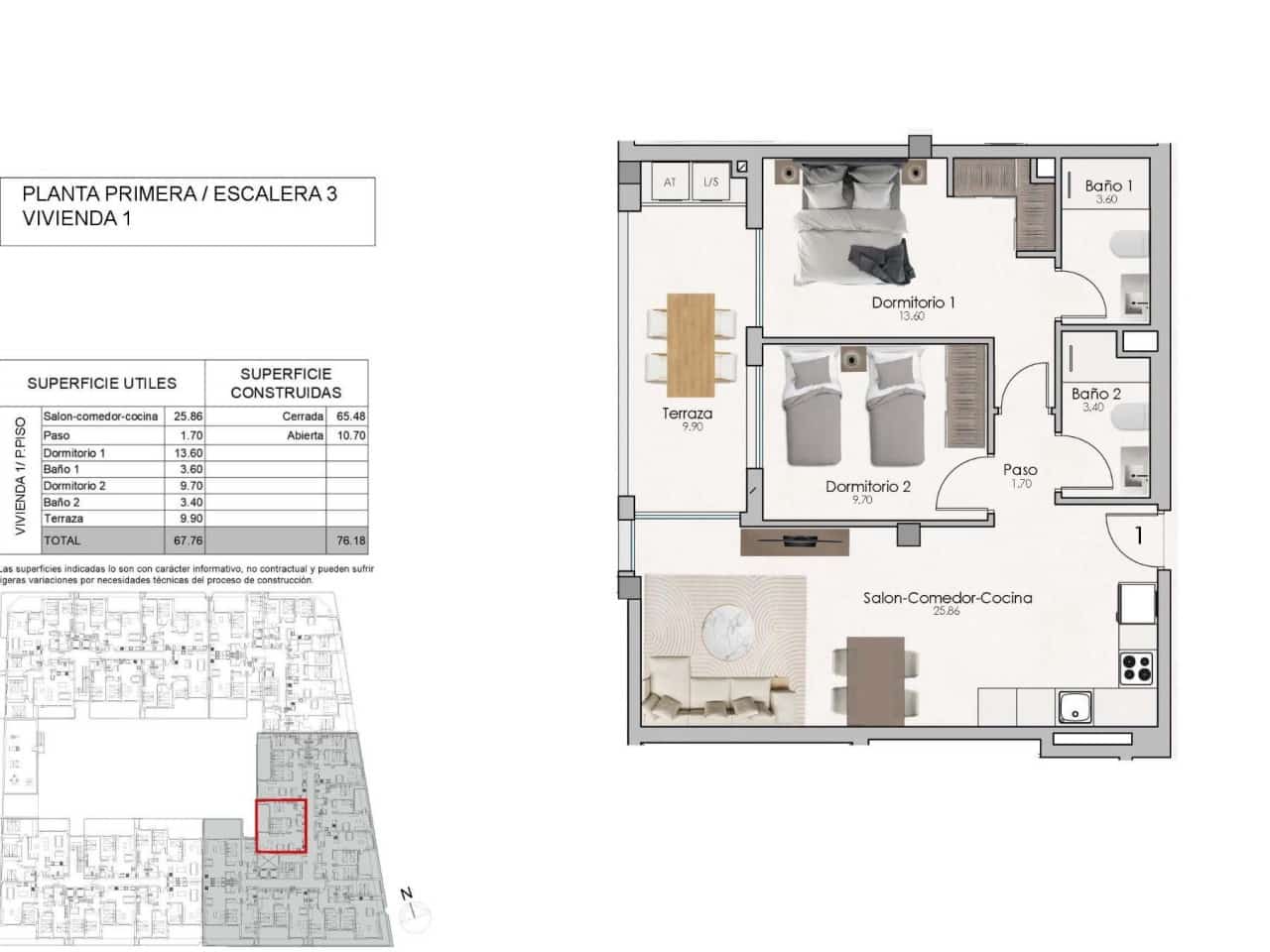 2 sovrum Lägenhet till salu i Santa Pola med pool - 265 000 € (Ref: 9233389)