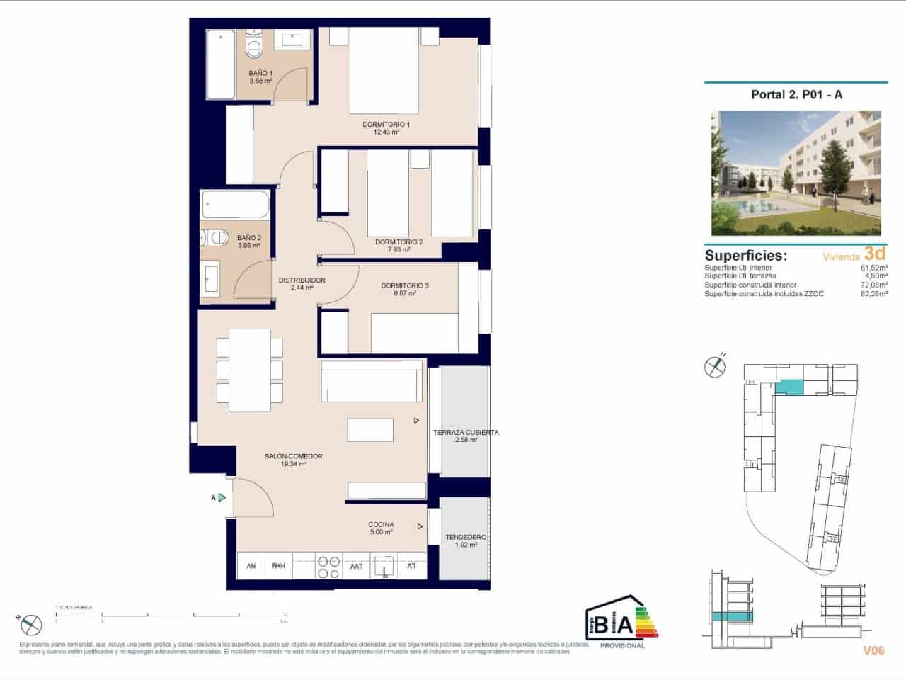 3 makuuhuone Huoneisto myytävänä paikassa Alicante kaupunki mukana uima-altaan - 284 000 € (Ref: 9233407)