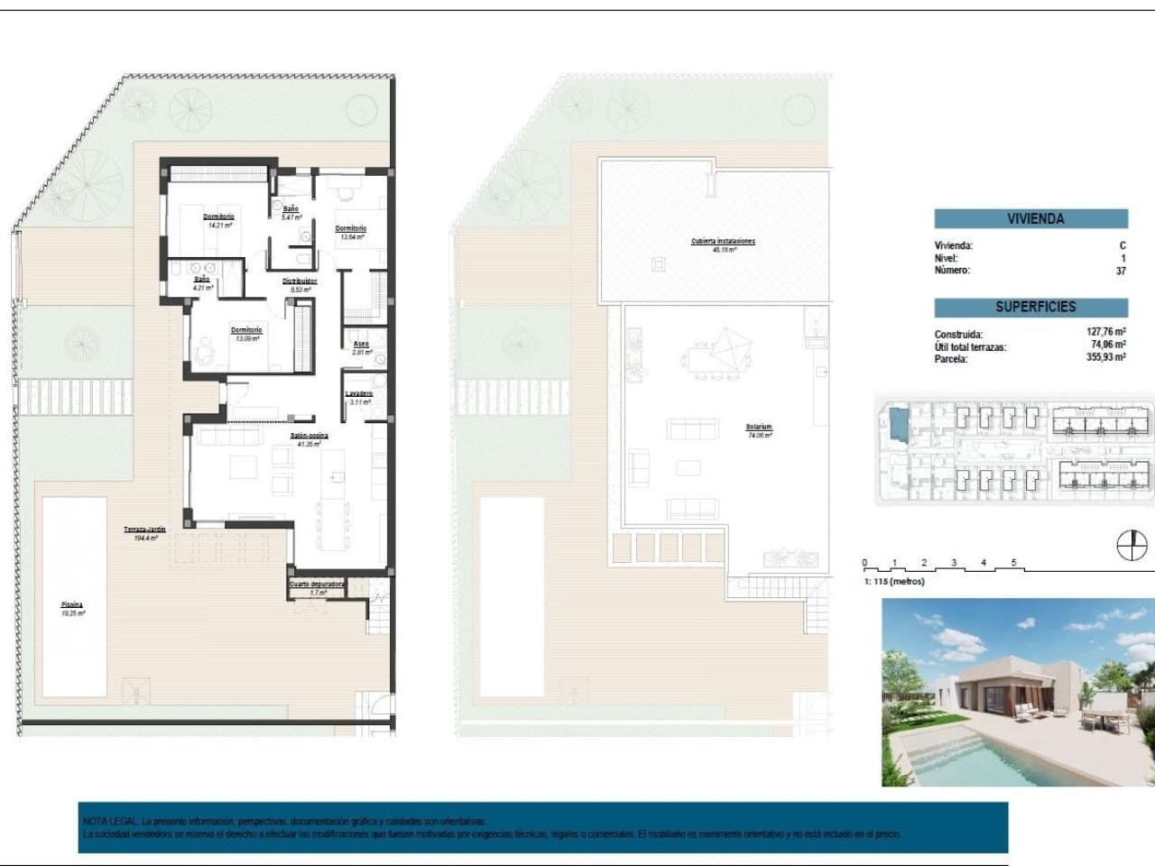 3 Zimmer Villa zu verkaufen in Los Alcazares mit Pool - 599.000 € (Ref: 9233421)