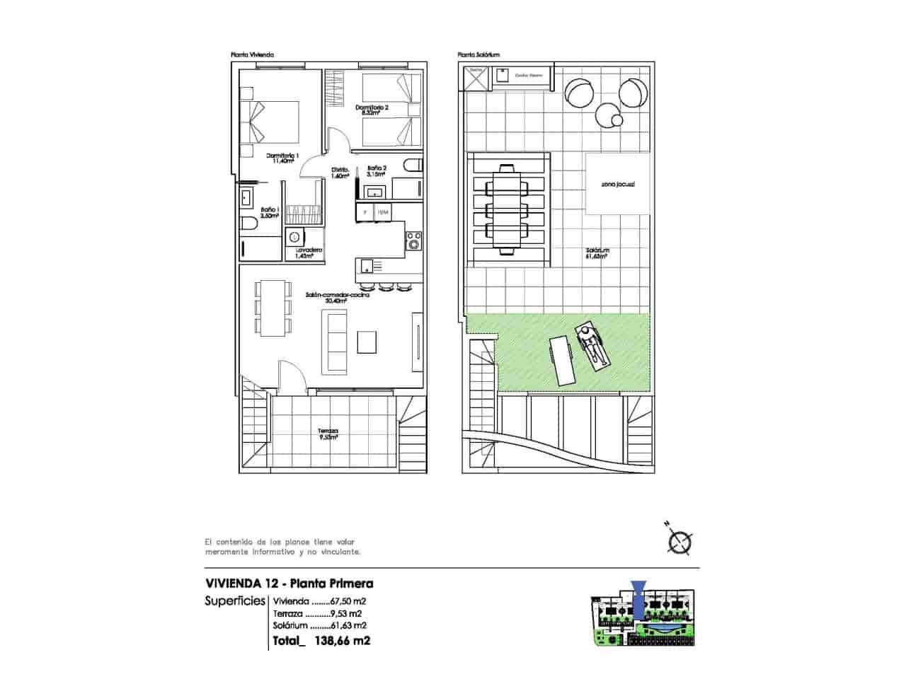 2 camera da letto Villa in vendita in Pilar de la Horadada con piscina - 275.000 € (Rif: 9233441)