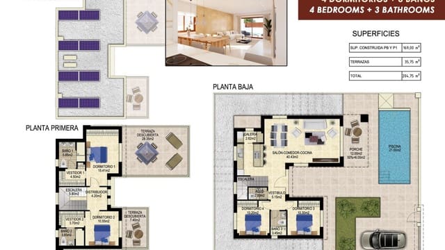 4 camera da letto Villa in vendita in Vistabella, Orihuela con piscina - 649.000 € (Rif: 9233499)