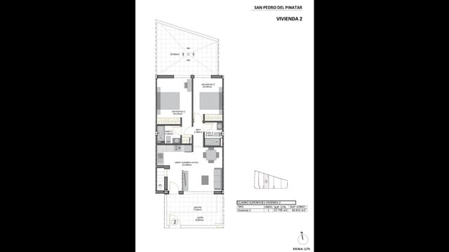 Chalet de 2 habitaciones en Los Cuarteros, San Pedro del Pinatar en venta con piscina - 269.950 € (Ref: 9233514)