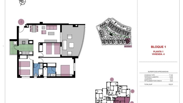 3 quarto Apartamento para venda em Mil Palmeras, Pilar de la Horadada com piscina - 365 000 € (Ref: 9233525)