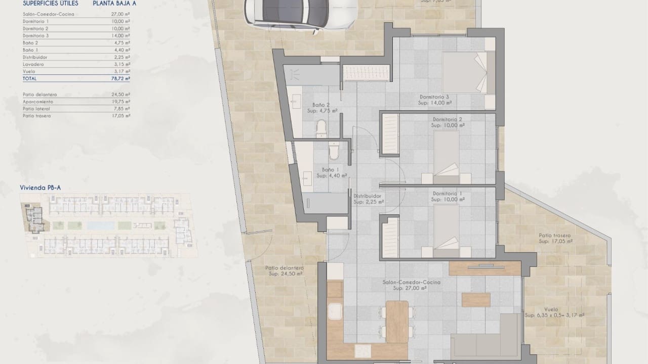 3 bedroom Villa for sale in Torre-Pacheco with pool - € 230,000 (Ref: 9233533)