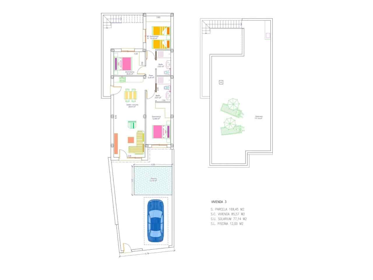 Chalet de 3 habitaciones en San Javier en venta con piscina - 299.900 € (Ref: 9233538)