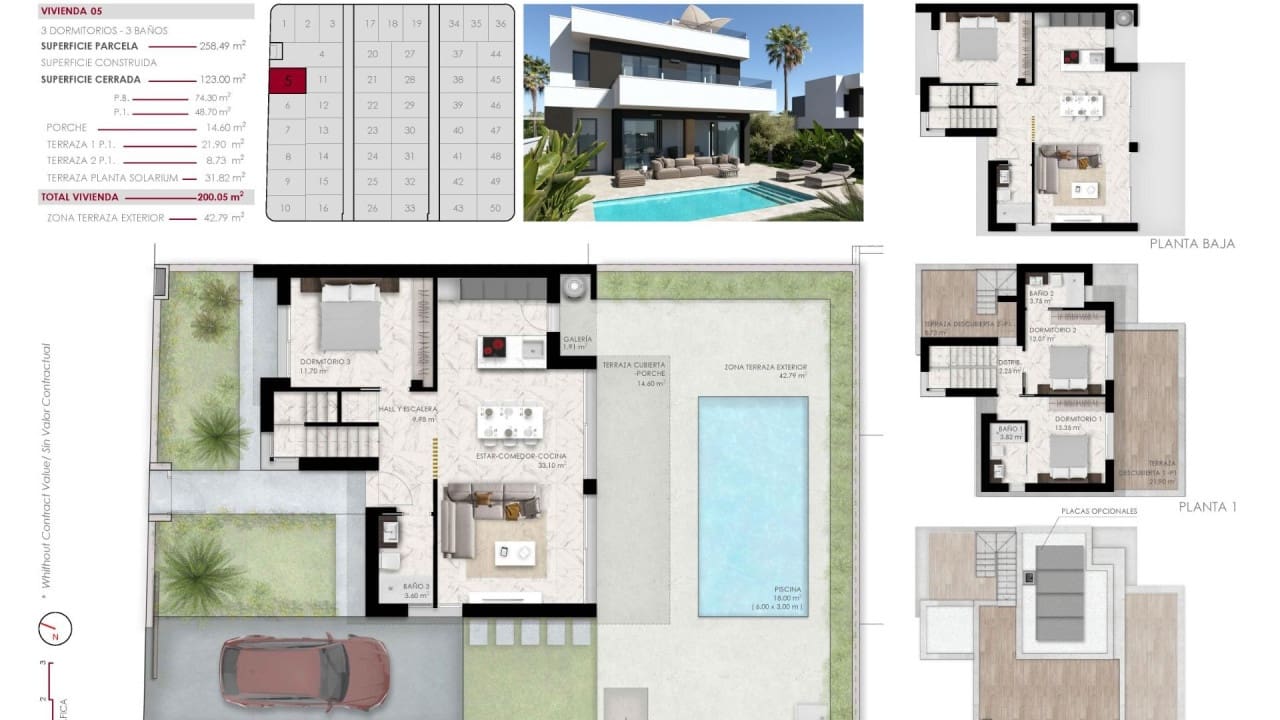 3 sovrum Villa till salu i Ciudad Quesada med pool - 570 000 € (Ref: 9233544)