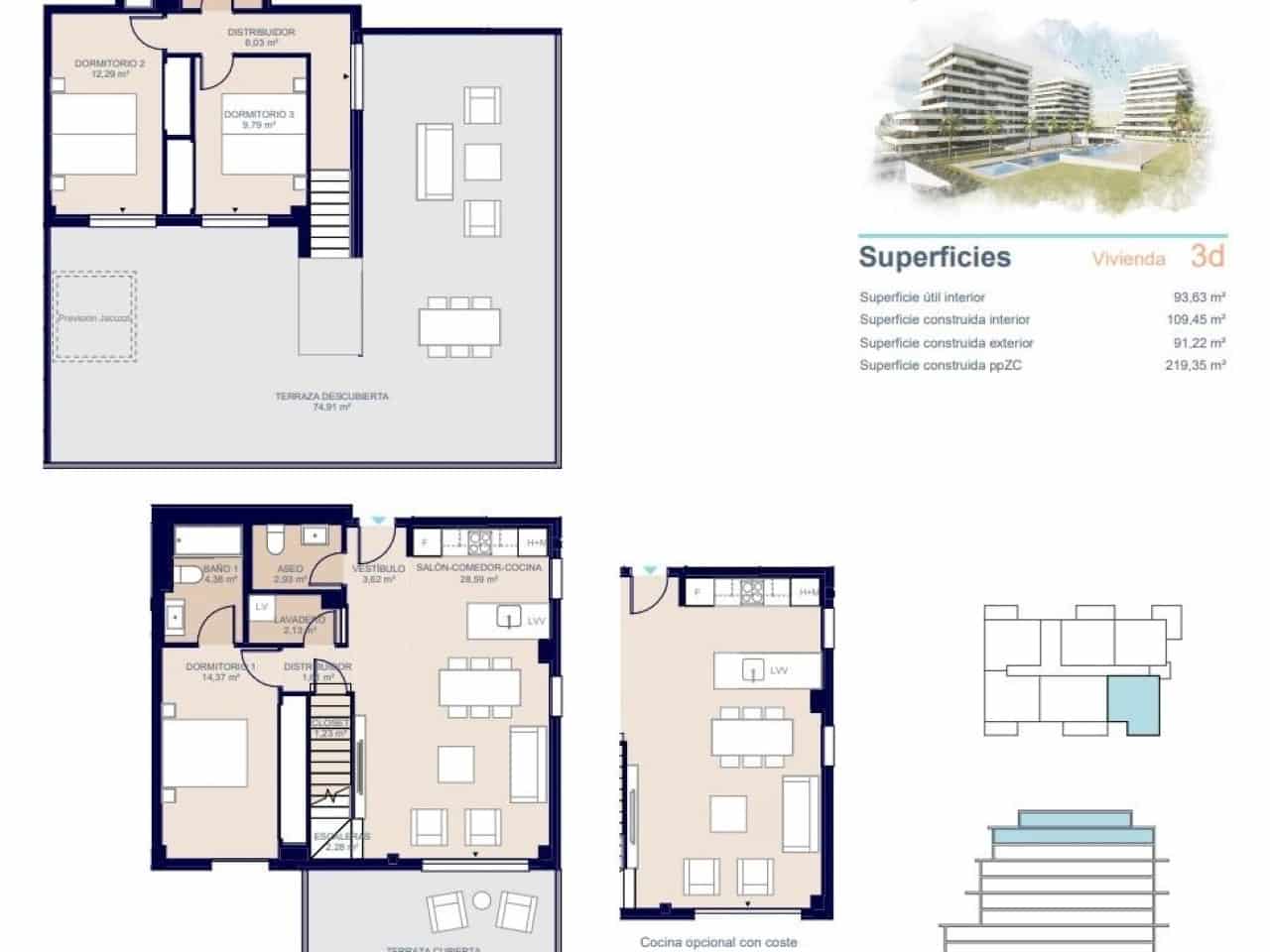 3 quarto Apartamento para venda em La Villajoyosa / Vila Joiosa com piscina - 645 000 € (Ref: 9233571)