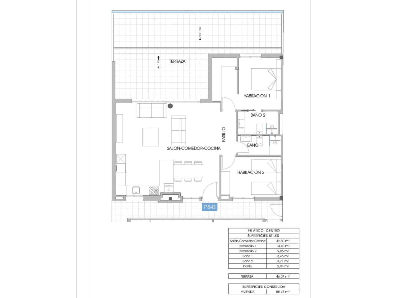 2 bedroom Apartment for sale in La Villajoyosa / Vila Joiosa with pool garage - € 550,000 (Ref: 9254533)