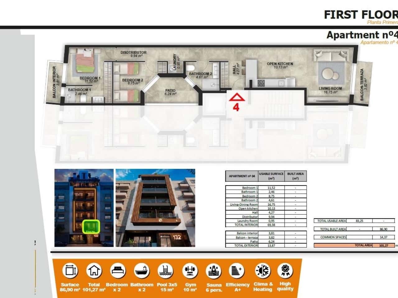 2 chambre Appartement à vendre à Torrevieja avec piscine - 265 000 € (Ref: 9254536)