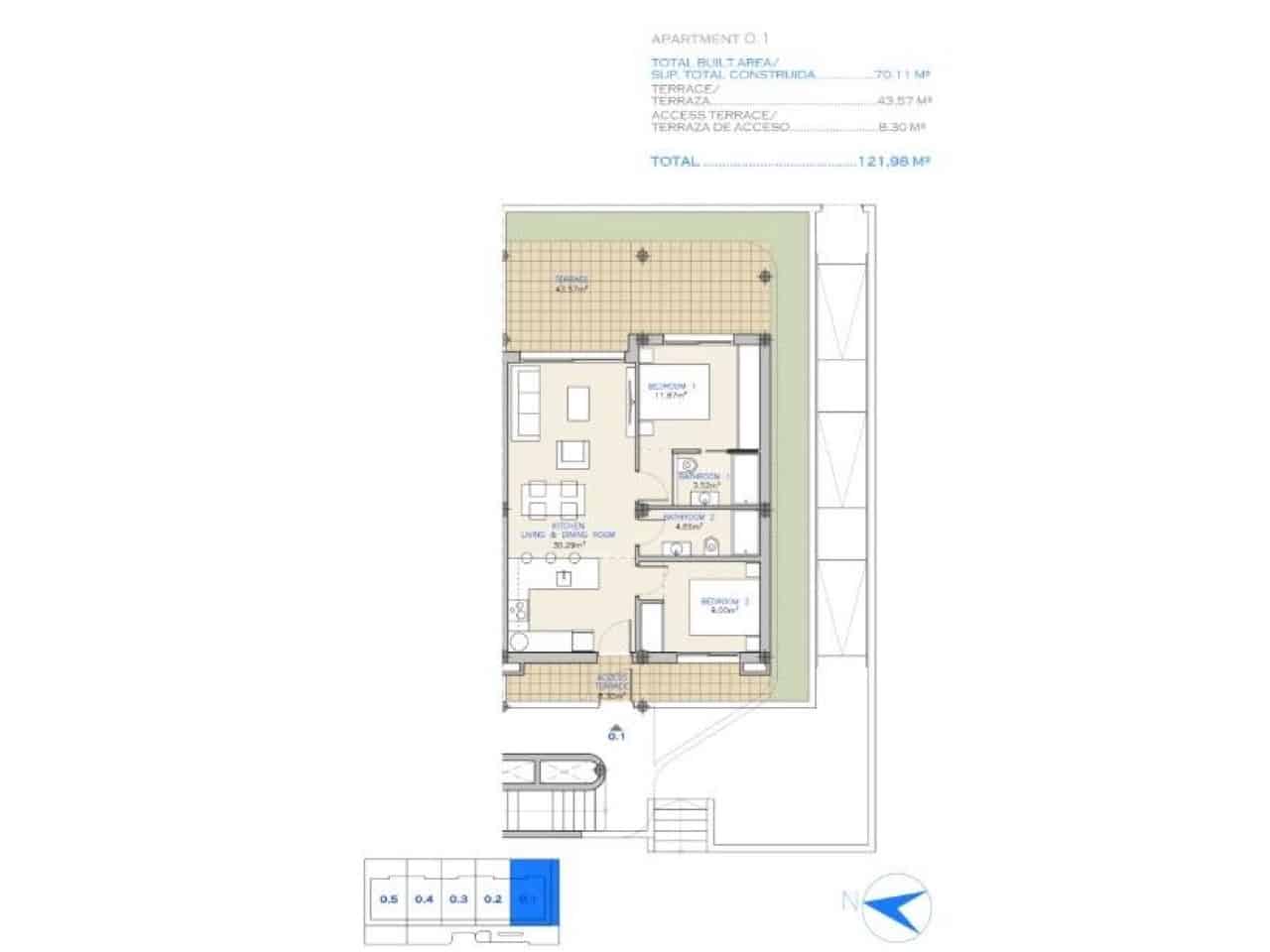 Apartamento de 2 habitaciones en Los Alcázares en venta con piscina - 275.000 € (Ref: 9254547)