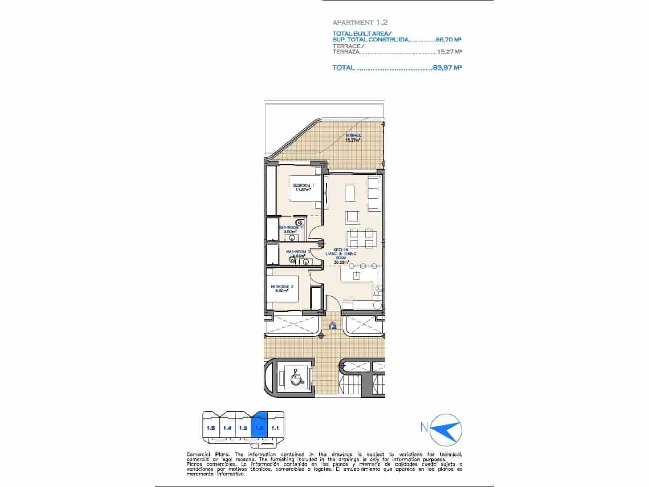2 makuuhuone Huoneisto myytävänä paikassa Los Alcazares mukana uima-altaan - 292 000 € (Ref: 9254548)