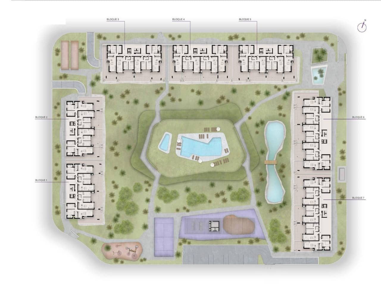 2 sovrum Lägenhet till salu i La Siesta med pool - 274 000 € (Ref: 9254551)