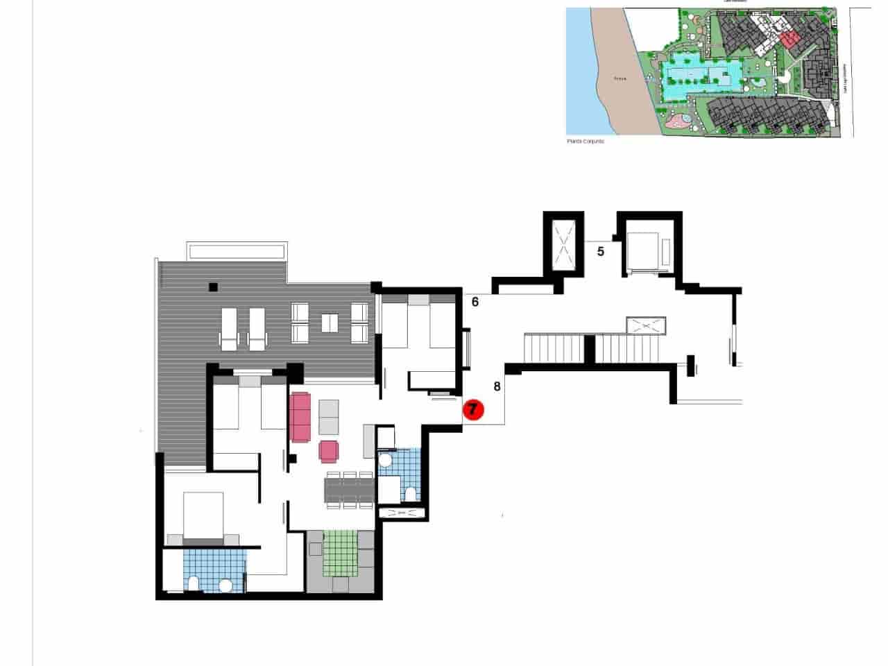 3 sovrum Lägenhet till salu i Denia med pool garage - 465 000 € (Ref: 9518572)